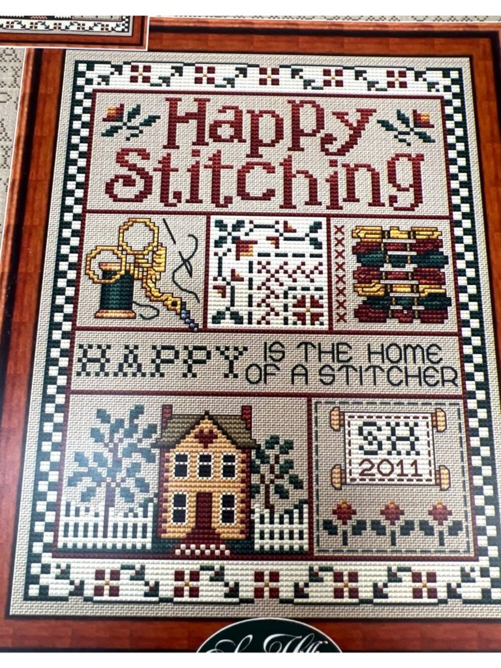 Happy Stitching Cross Stitch Pattern By Sue Hillis Featuring Sewing-Themed Motif